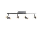 LED Deckenleuchte Garda (4er Spot) - 18W, 1300lm, 3000K, IP20, chrom, nicht dimmbar, L=660mm, B=80mm, H=185mm