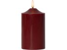 LED Pillar Kerze Flamme - Indoor, Rot, 15cm Höhe, Timerfunktion