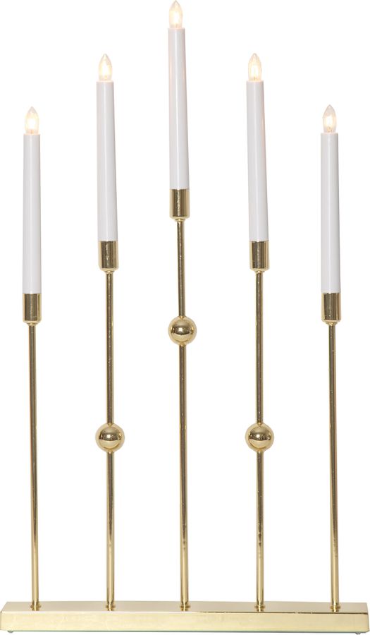 Kerzenleuchter Gustavo - IP20, Messing, Kaltweiss