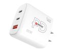 Power Charger 65W GaN US - Out: 2-Pol US, In: 1xUSB-C PD 5.0V, max. 65W, 1xUSB-C 5.0V, max. 20.0W, 1xUSB-A 5.0V, max. 18.0W