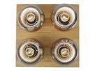 4er Wand-/Deckenspot TEXAS smokey - E27, IP20, 230V