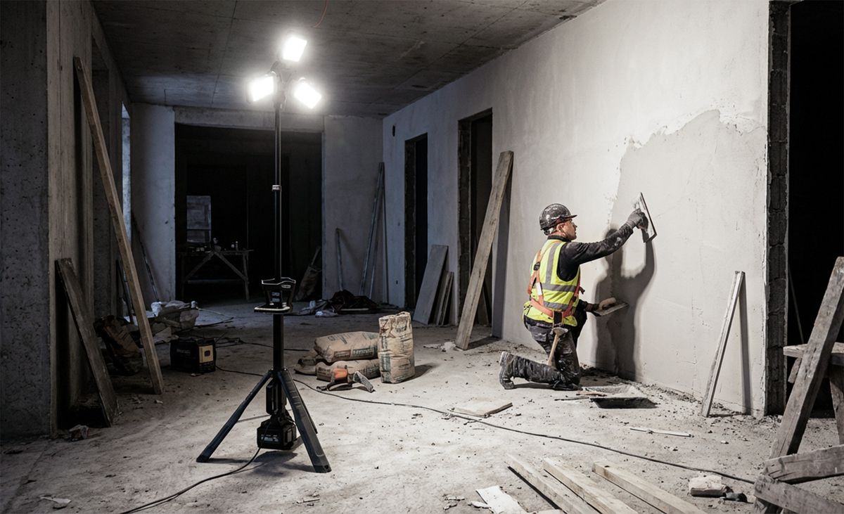 Arbeitsleuchte WL10000R mit Stativ - 30W, 10000lm, IP44