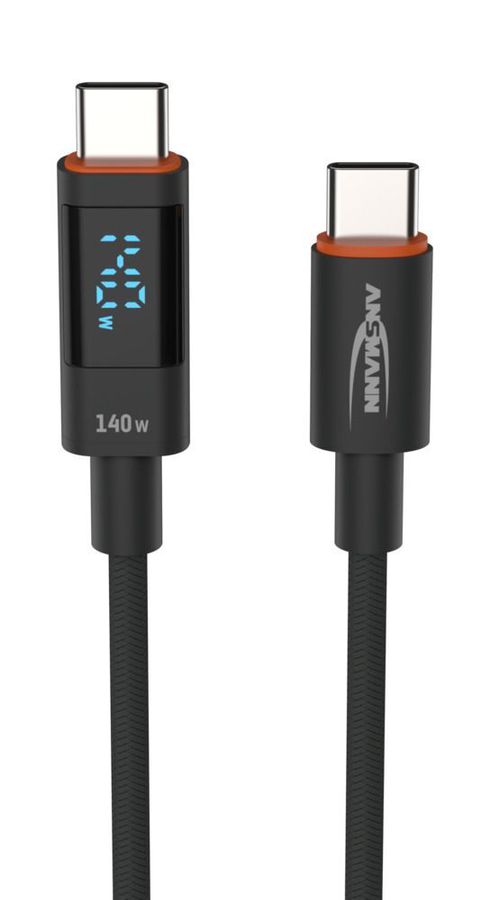 USB Typ-C auf USB Typ-C Kabel - 120cm, mit integriertem LED Display