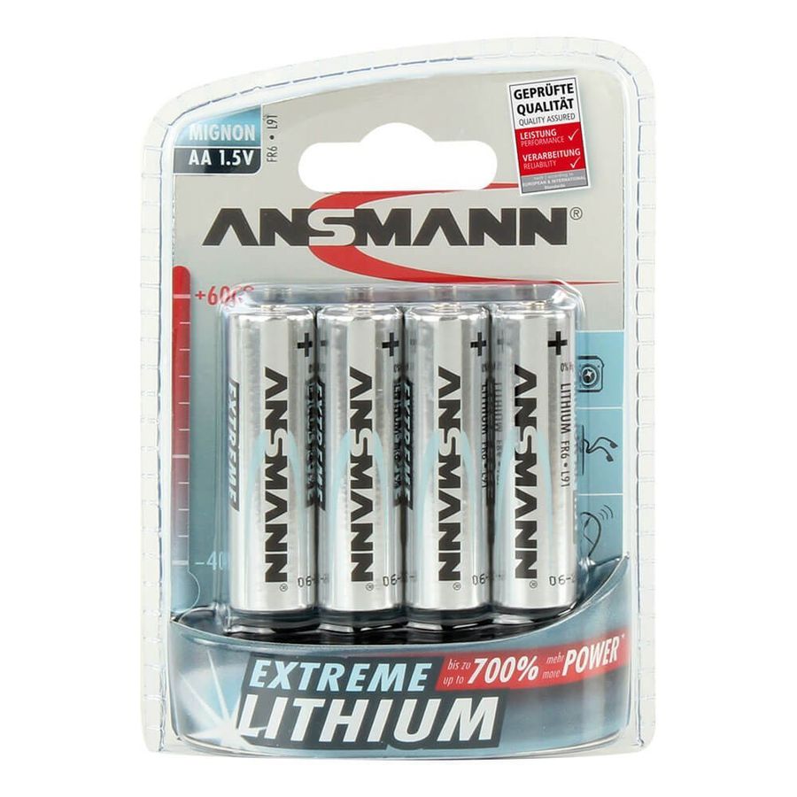 Lithium Batterie Mignon AA / FR6 - 4er Blister