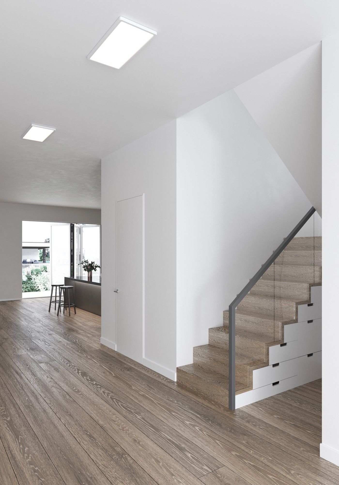 Harlow 60x30 Deckenleuchte IP54 3-Step Weiss - IP54, LED Modul