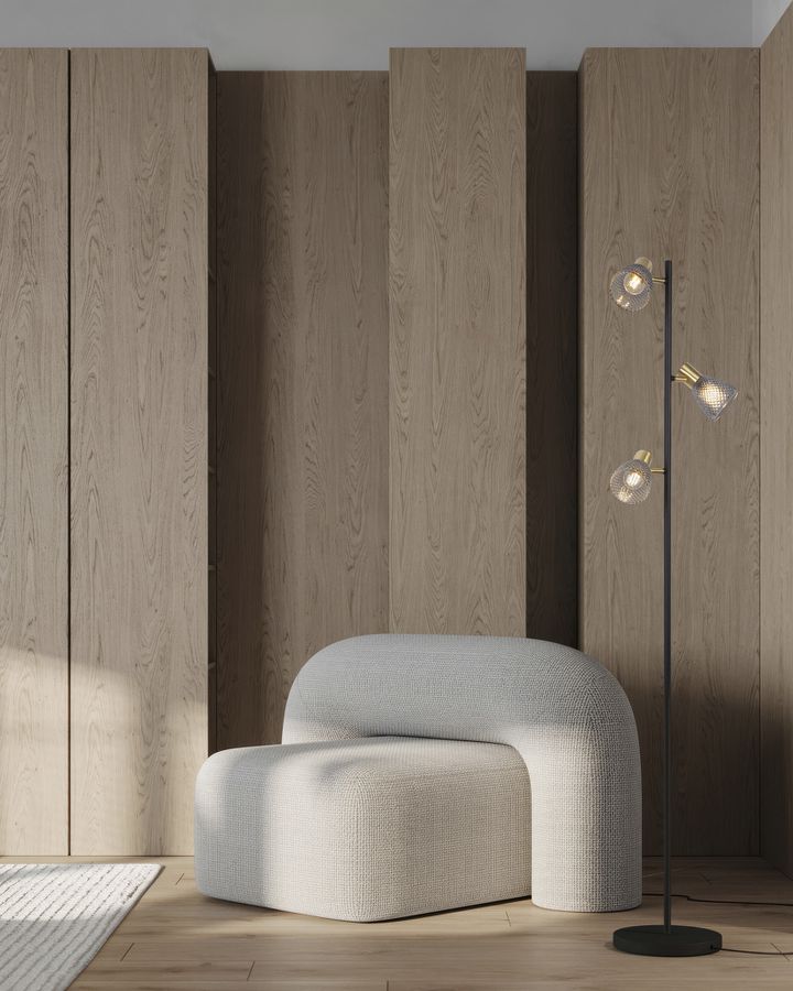 3er Spot Stehleuchte LINDITA H: 154cm exkl. Leuchtmittel - E14, IP20, 230V