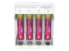 Pure Power Set 4× Micro AAA Akkus und Lademodul - Lithium-Ladegerät