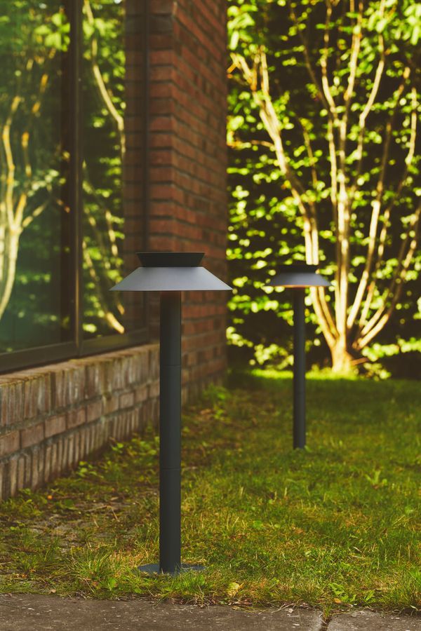 Solar-Pollerleuchte Justina Antrazit - 5W, 3000K, 400lm, IP44
