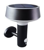 Solarleuchte MINTAKA - 3.7V DC, 5.88W, 600lm, 3000K, CRI 80, 110°, schwarz, L=160mm, B=172, H=205mm