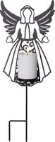LED Memorial Kerze Flamme Deco - Indoor, Outdoor, Schwarz, 48.00 cm Höhe, Timerfunktion