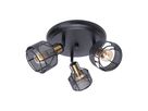 3er Deckenleuchte Spot Foro schwarz golden - E14, 120W, IP20