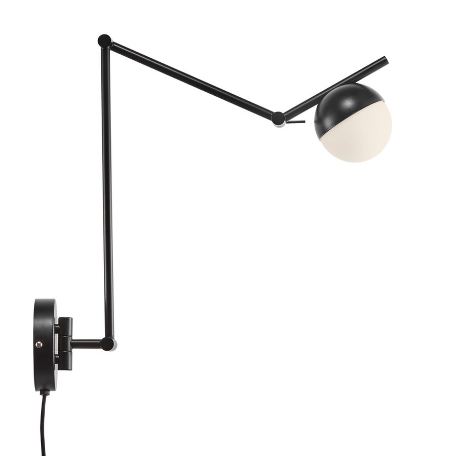 Contina, Wandleuchte/Deckenleuchte, Schwarz - G9, max. 5W, IP20