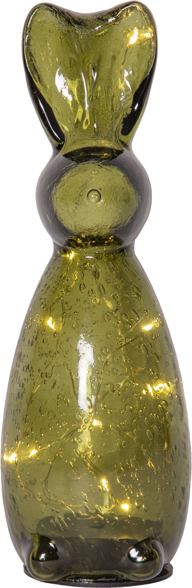 Glas Decoration Harry Green - Indoor, Warmweiss, Grün