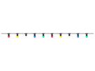 LED Party-Deco Illuminationskette, 10m - IP44, Multicolor, 10 Led's, 1000cm