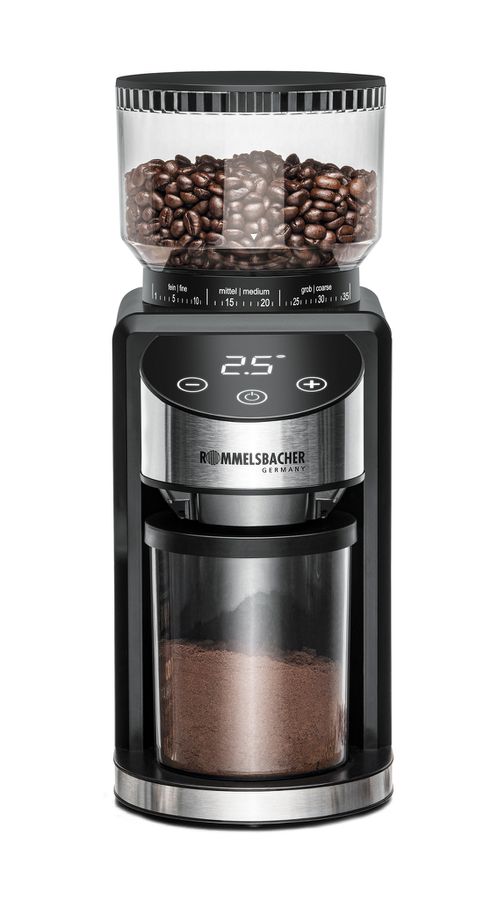 Kaffeemühle EKM 400 mit Kegelmahlwerk - Kaffeemühle mit Kegelmahlwerk , Schwarz/silber, 150W