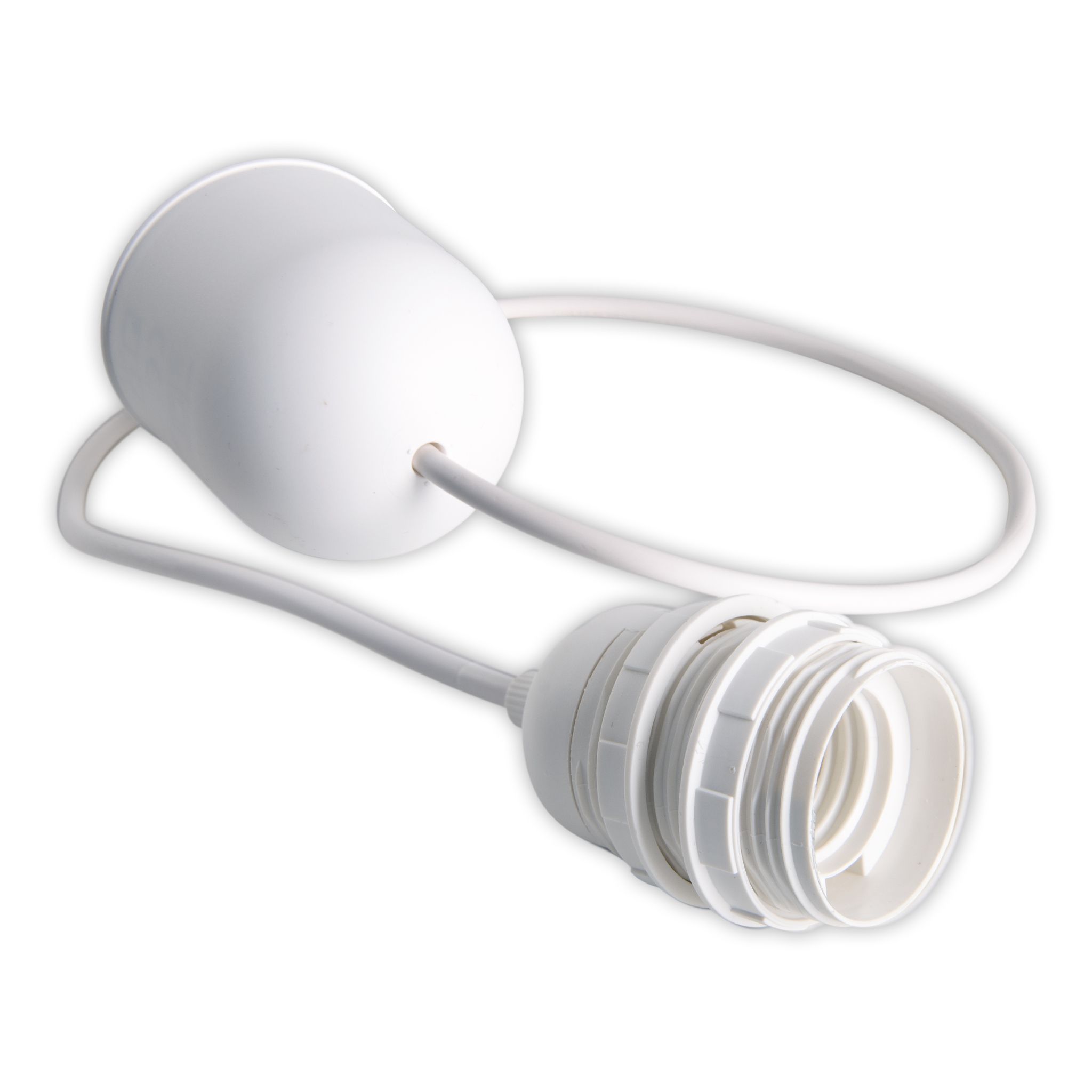 Schraubmantelpendel 80cm in weiss - IP20, E27, weiss
