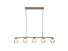 5er Pendelleuchte  DONIKA  L: 116 cm - IP20, G9, Braun