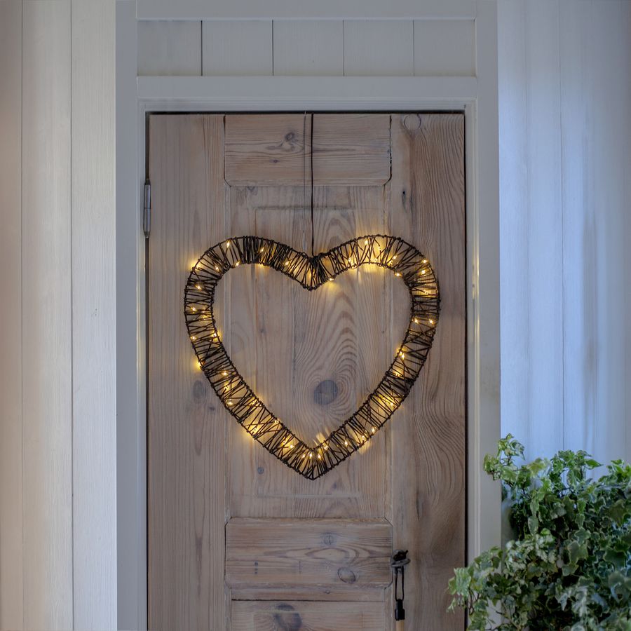 Outdoor Decoration Vicke Heart - Indoor, Outdoor, Warmweiss, Braun