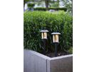 Solar Poller-Leuchte 2 Pack Monaco - Schwarz, Lichtfarbe Warmweiss