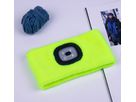 LED Stirnband gelb, USB aufladbar - gelb, 150lm, inkl. USB-Akku