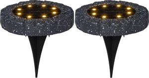 Solar-spotlight 2-p Lawnlight - IP44, Warmweiss, Dämmerungssensor