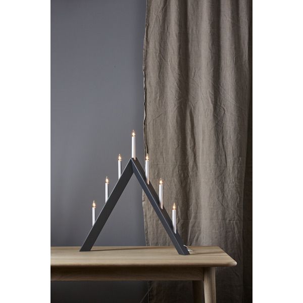 Kerzenleuchter Arrow - IP20, Graphit, Warmweiss