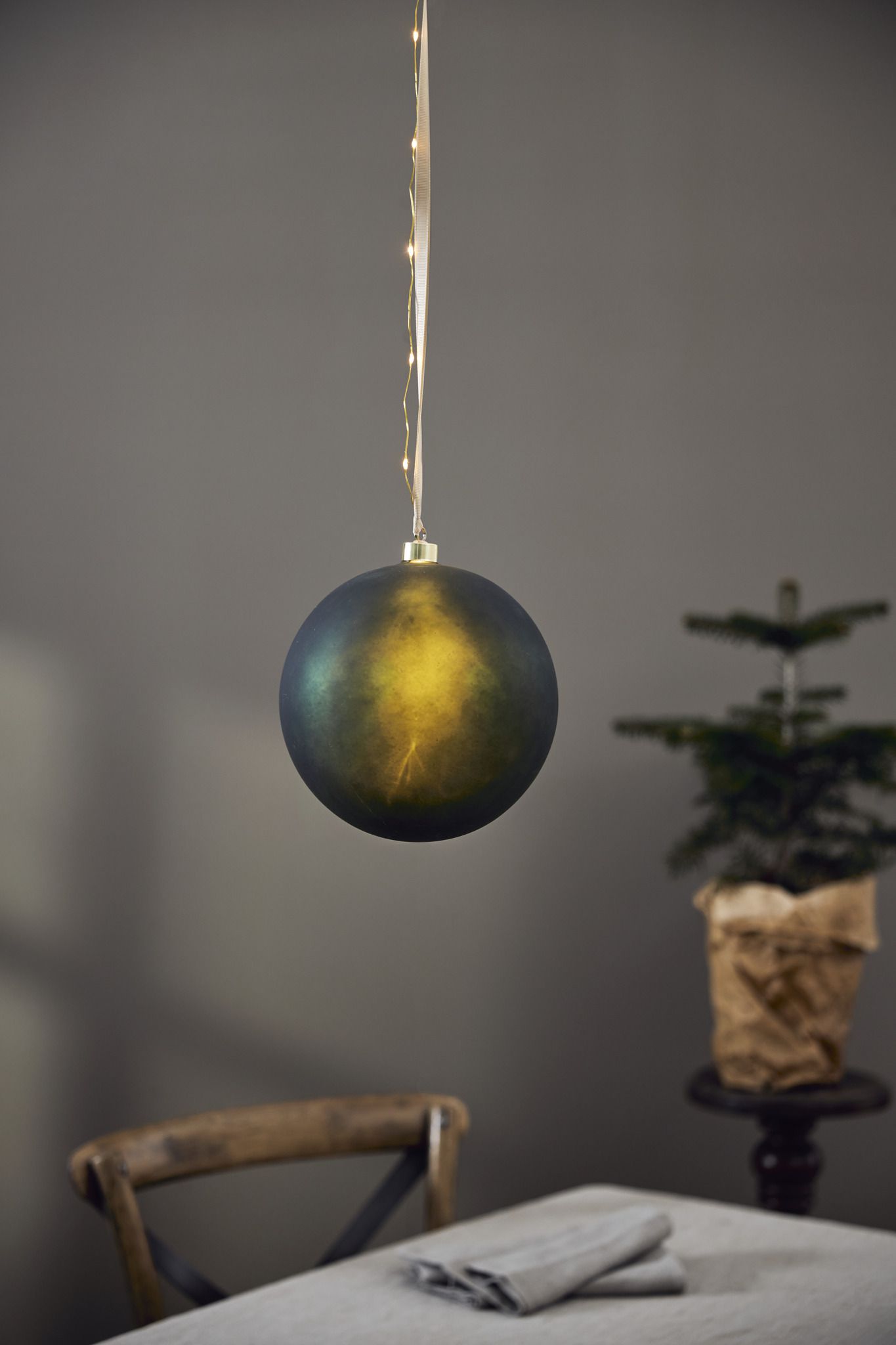 Glaskugel Bliss - IP20, Warmweiss, Grün