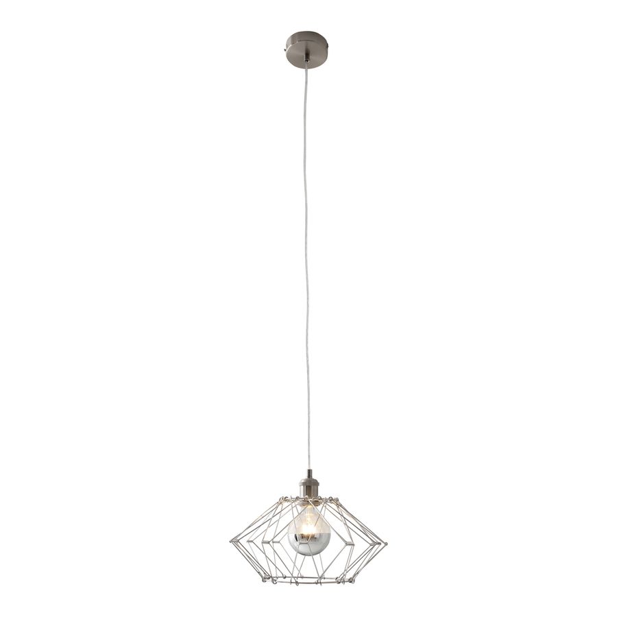 Metall-Pendelleuchte Fyn d:40cm silberfarben - E27, 40W, IP20
