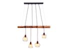 4er Pendell: WOODLAND L: ca. 100 cm - E27, IP20, 40W, 230V