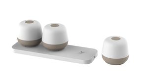 Akku-Tischleuchten 3er Set mit Ladestation MoveGlow sand - 2700K,160lm, IP20