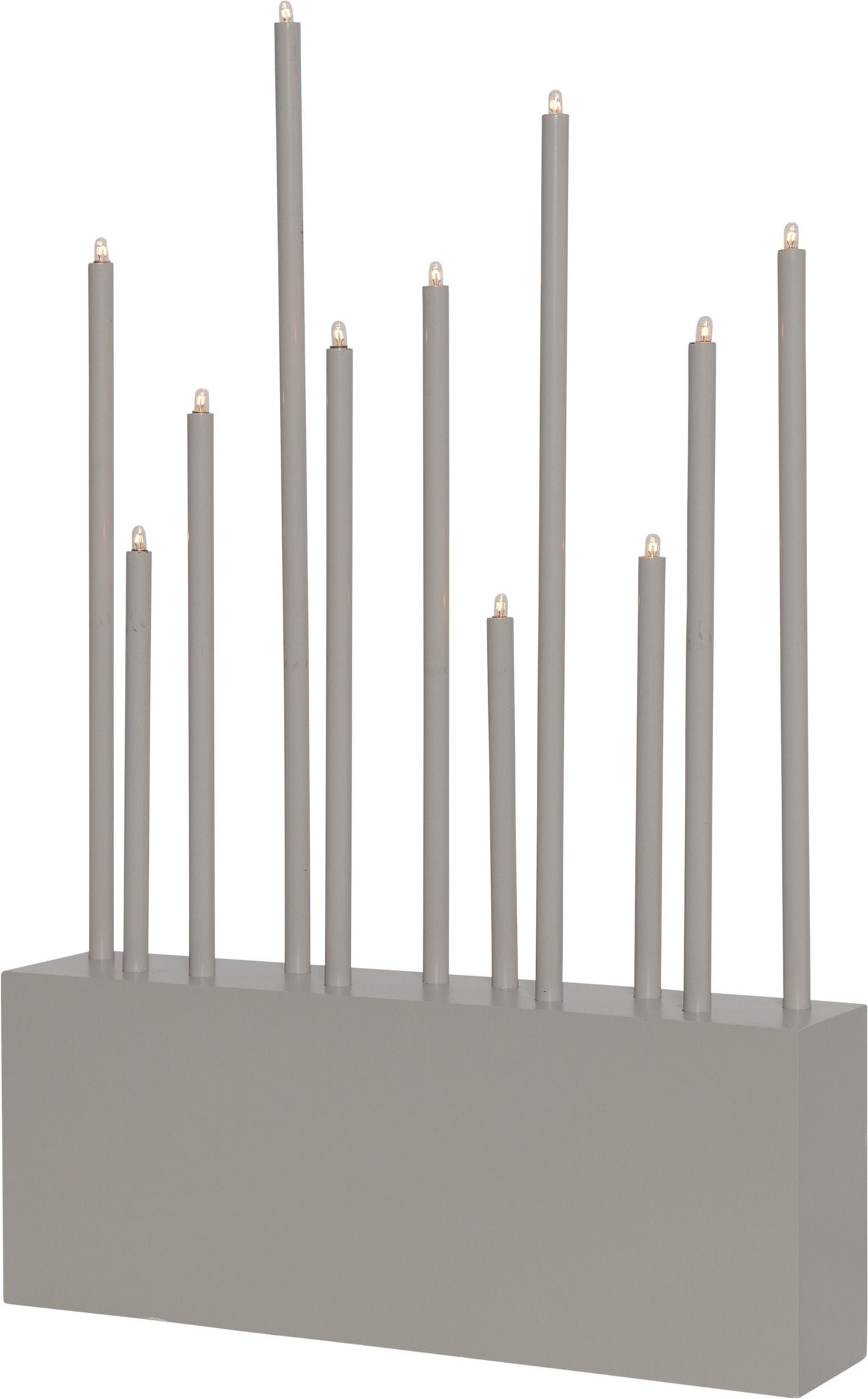 Kerzenleuchter Buzz - IP20, Grau, Warmweiss