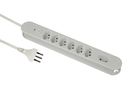 Steckdosenleiste Re:Life - 7x T13., 1.8m Kabel, weiss