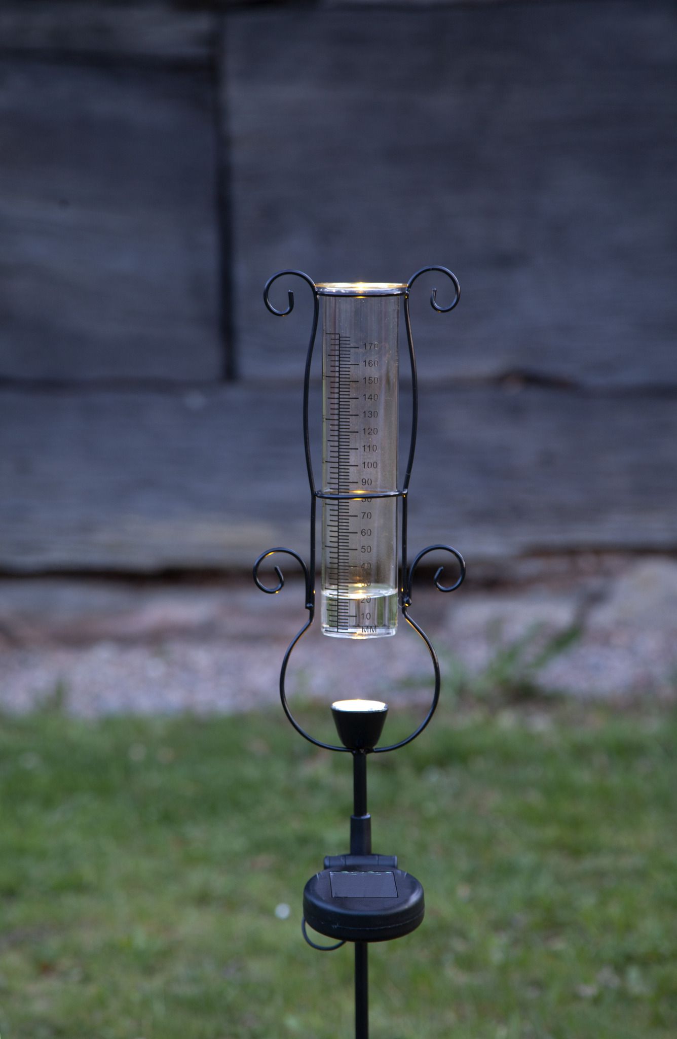 Solar Dekoration Pluvio - Schwarz, Lichtfarbe Warmweiss