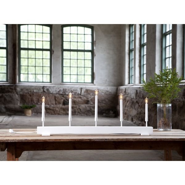 Kerzenständer Storm - IP20, Neutralweiss, 5 LED's