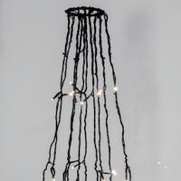 LED crispy white, Flagpole, 360 LEDs - Schwarz, 3000K, 10 strings à 1000cm