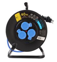 Kabelrolle Kunststoff T13 IP55  40m - BAUFLEX N07V3V3-F 3G1.5mm2 3xT13 Steckdosen