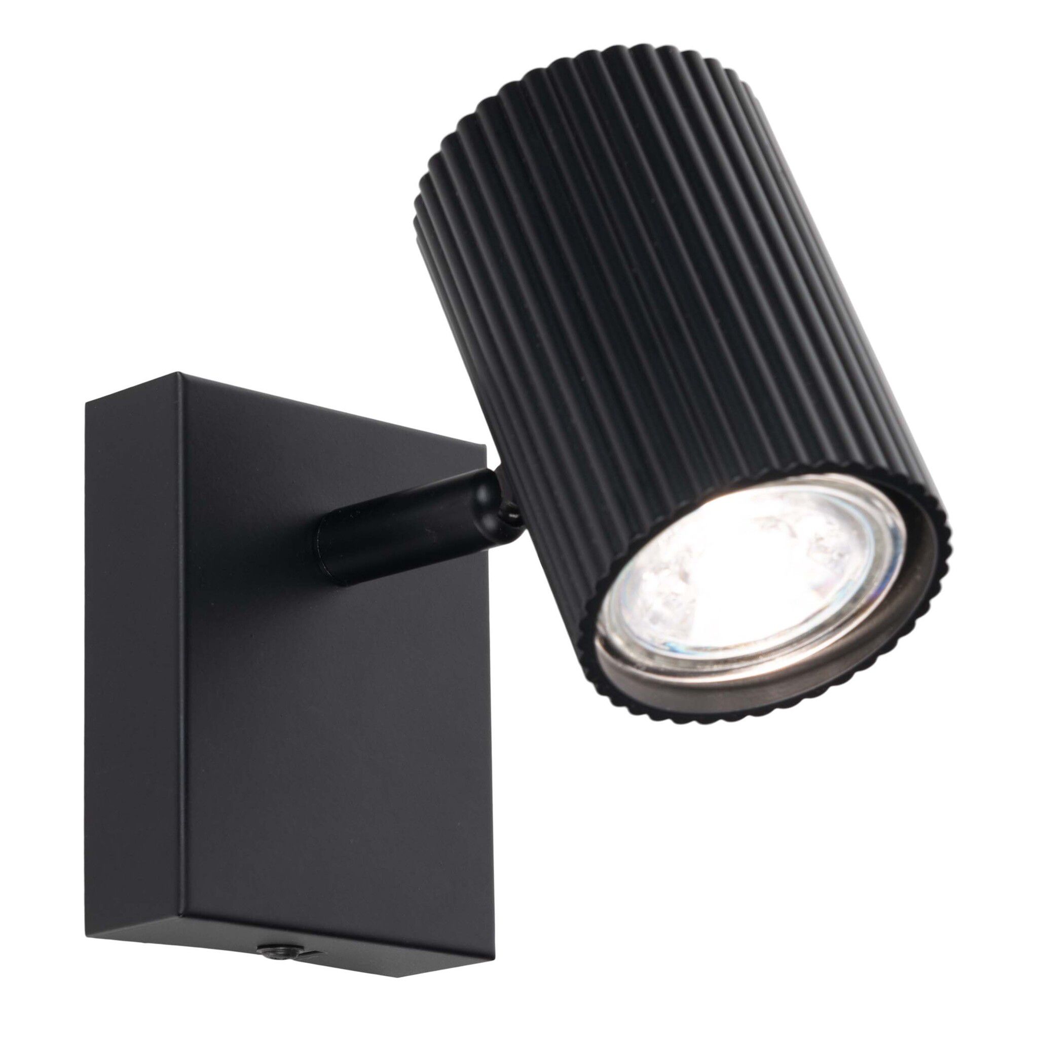 1er Spot Wand-/Deckenleuchte  TINNIS  L: 13cm schwarz - IP20, GU10, Schwarz