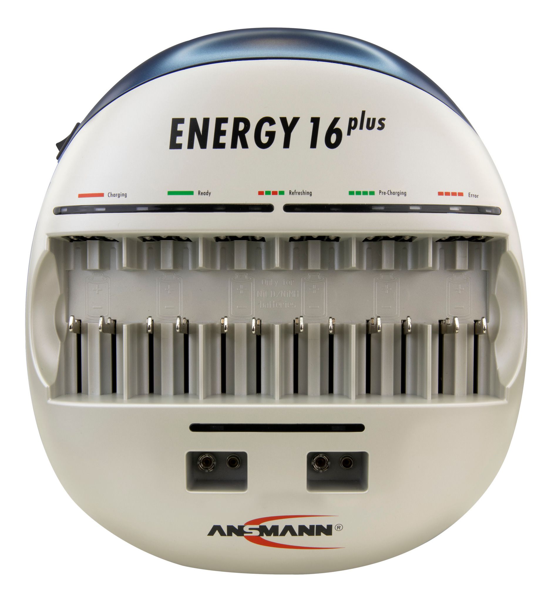 Lade- und Pflegestation Energy 16 plus - 1-12 Micro AAA, Mignon AA / 1-6 Baby C, Mono D, 1 -2 9V E-Block NiMH/NiCd-Akkus