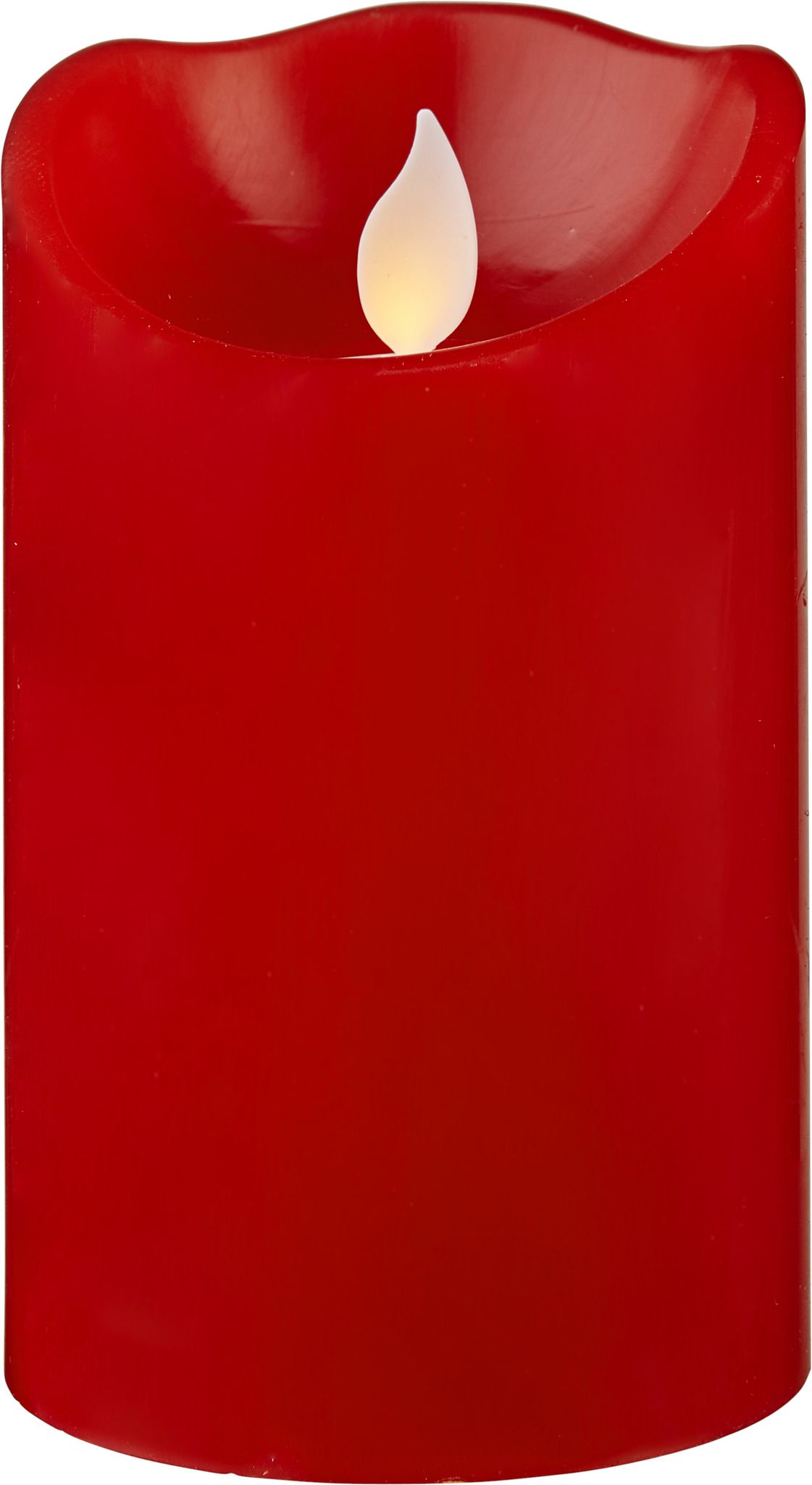 LED Pillar Kerze M-Twinkle - Indoor, Rot, 12.5cm Höhe, Timerfunktion