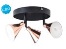 3er LED-Wand-u. Deckenspot Copper - LED fest verbaut, 3000K, warmweiss
