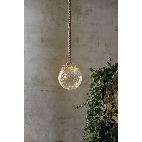 Glas Dekoration Jutta - IP20, Warmweiss, 15 LED's