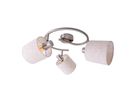 Deckenleuchte MARON (3er Spot) - E14, max. 3x40W, IP20, nickel + weiss, nicht dimbar, exkl. Leuchtmittel, D=520mm, H=210mm