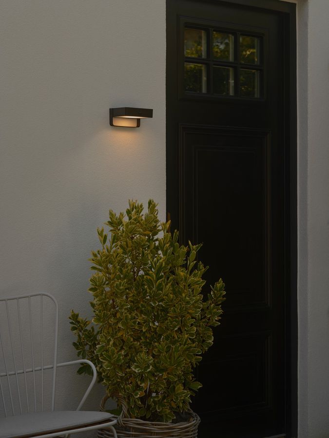 Solar-Wandleuchte Saulio  Schwarz - LED Modul, 4.5W, IP44