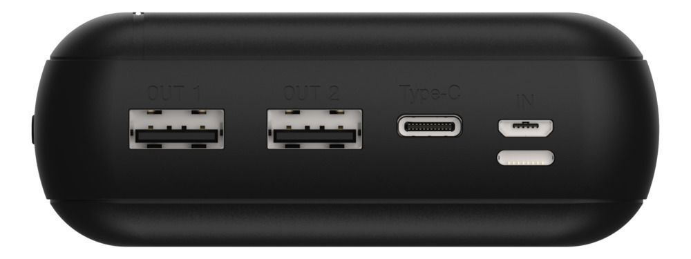 Powerbank, Micro-USB-Kabel 30000 mAh PB212 - Externer Zusatzakku mit zwei USB-Ladebuchse