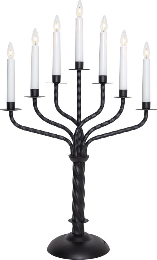 Kerzenleuchter Bore - IP20, Schwarz, Warmweiss