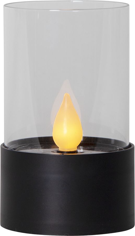 Solar Laterne Puloun - Schwarz, Lichtfarbe Warm Gelb