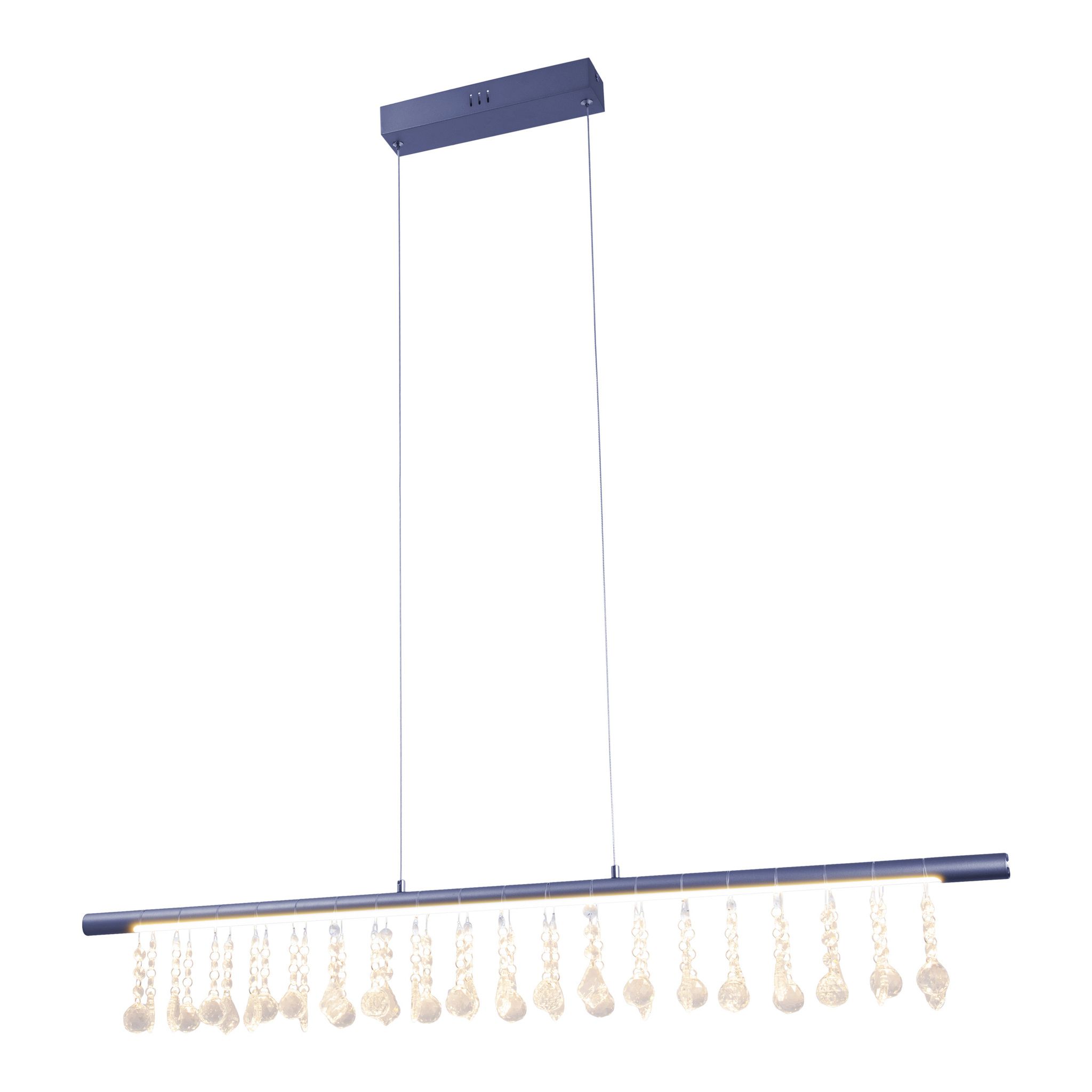 LED Pendelleuchte Nobilis l: ca. 100 cm - grau - LED, 23.6W, IP20