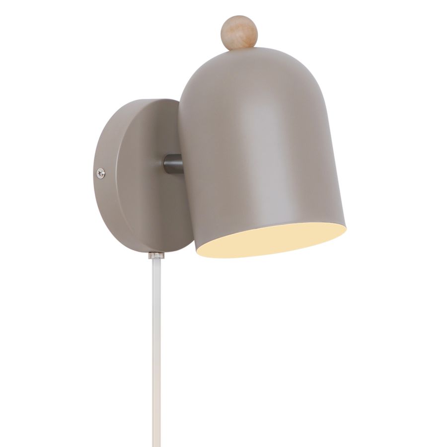 Wandleuchte Gaston Hell braun - E27, IP20, 230V