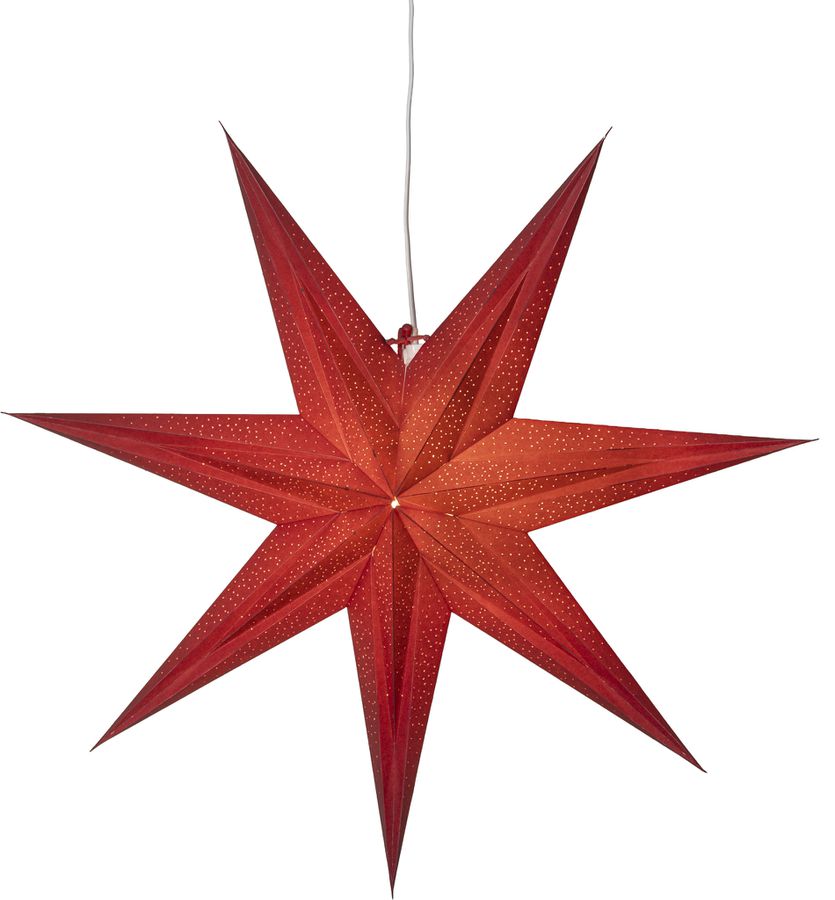 Papierstern Holly - Indoor, Rot, 60.00cm Höhe