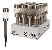 Display Solar Lights Bastia - Rostfreier Stahl, Lichtfarbe Weiss, 20 Stück im Display